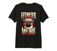 Fitness Coach My Dog Runs The Program Pug Premium T-Shirt
