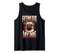 Fitness Coach My Dog Runs The Program Pug Tank Top