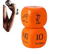 Fitness Cube - 6-Sided Exercise Game, 2-Piece Funny Fitness Dice Set with Pushups, Lunges and Jumps | For Teens, Families, Gym, Home, Physical Lessons