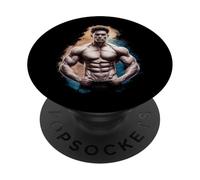Fitness design muscular bodybuilder man PopSockets Adhesive PopGrip