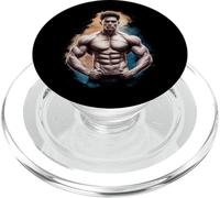 Fitness design muscular bodybuilder man PopSockets PopGrip for MagSafe