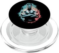 Fitness design muscular bodybuilder man PopSockets PopGrip for MagSafe