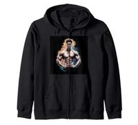 Fitness design muscular bodybuilder man Zip Hoodie