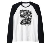 Fitness Dumbbells Inside Athlete Gym Halloween Costume Raglan Baseball Tee
