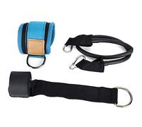 Fitness Elastic Bands with Ankle Ring Buckle, Resistance Bands for Legs and Glutes Training, Cloth Yoga Workout Bands with Door Anchor for Home Physical Education Classes (Blue)