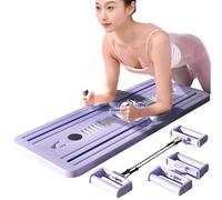 Fitness Equipment Abdominal Sliding Board for Pilates Exercise - Multi-purpose Abdominal Board with Stretch Rope for Home Gym (Purple)
