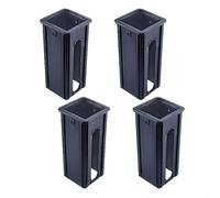 Fitness equipment accessories pack includes 4 plastic square tube sleeves compatible with many square tube sizes designed for durability (E)
