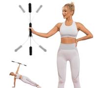 Fitness Exercise Bar,Elastic Fitness Bar,High Frequency Vibration Training Fat Buring Workout Bar for Yoga Pilates Sports,Power Twister for Arm,Abdominal Muscles Strength Exercises In Home Gym