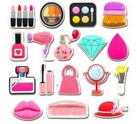 Fitness Flowers Butterfly Plants Jesus Make-up Teacher Motivational Phrases Shoe Charms Fit for Croc Clog Sandals Decoration, Make-up, S