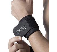 Fitness Guru Wrist Guard for Support and Stability - Soft Neoprene Wrist Wrap with Nylon Elastic Band - Adjustable Wrist Compression Strap for Sports Fitness Weight Lifting Exercise - Black