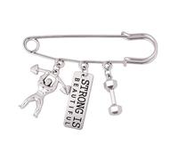 Fitness Gym Gifts for Women Men Bodybuilder Christmas Gifts for Gym Lovers Gym Brooch Pin Gifts for Fitness Lovers Gym Birthday Gifts for Men Women Barbell Brooch Gift for Best Friend