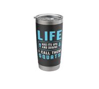 Fitness Gym Workout Weights Squat Personal Trainer Funny Stainless Steel Insulated Tumbler