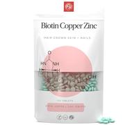 Fitness Health Biotin, Copper & Zinc Tablets - Promotes Healthy Hair, Skin & Nails - High Energy Production - Support Hormone Balance - Vegan Biotin Complex Supplements - (365 Tablets)