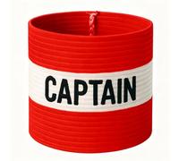 Fitness Health Football Band Soccer Captain's Armband Design Captain Band for Adult and Youth, 5 Colours Available for Multiple Sports, Elastic Arm Band for Captain (Red - Teen)
