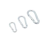 Fitness Health Heavy Duty Carabiner M8-10 pack | 8cm Snap Lock Hook Carabiner - Opening Width 4 cm - Cable Machine Bar Attachment - Multi-Purpose Corrosion Resistant Hook Ideal For Climbing, Camping