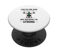 Fitness Humor, Not Because I'm Strong, Workout Journey PopSockets Adhesive PopGrip