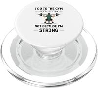 Fitness Humor, Not Because I'm Strong, Workout Journey PopSockets PopGrip for MagSafe