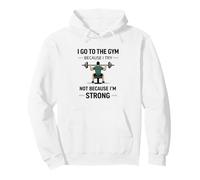 Fitness Humor, Not Because I'm Strong, Workout Journey Pullover Hoodie