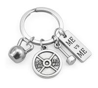 Fitness Keyring, "ME vs ME" Motivational Keychain Bag Charms for Women