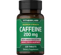 Fitness Labs Caffeine 200 Mg with Green Tea Extract, 120 Tablets