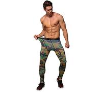 Fitness Leggings Men Camouflage Leggings For Men Performance Range Tights Sports Compression Trousers Fitness Sweat Tight Pants Breathable Stretchy Sweatpants Quick-Drying Casual Activewear