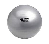 Fitness Mad 150Kg Anti Burst Swiss Ball (3 Sizes) Comes with Pump | Fitness | Pregnancy | Yoga | Pilates (65cm), silver, FBALL100
