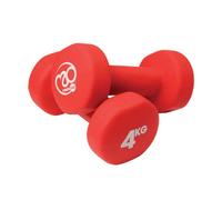 Fitness Mad 4Kg Neoprene Dumbbells - Perfect For Home And Studio Workouts