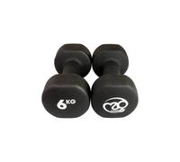 Fitness Mad 6Kg Black Neoprene Dumbbells For Home And Gym Workouts