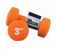 Fitness Mad Neoprene Dumbbells | Pair of Dumbbells | Home Exercise & Studio Use | Cast Iron Body with Neoprene Coating | Weights 0.5kg - 6kg, Multi Coloured & Black