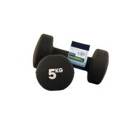 Fitness Mad Neoprene Dumbbells 5kg in Black Fitness Mad Black