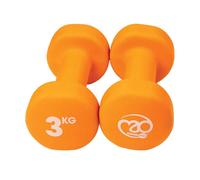 Fitness Mad Neoprene Dumbbells | Pair of Dumbbells | Home Exercise & Studio Use | Cast Iron Body with Neoprene Coating | Weights 0.5kg - 6kg, Multi C