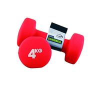 Fitness Mad Neoprene Dumbbells | Pair of Dumbbells | Home Exercise & Studio Use | Cast Iron Body with Neoprene Coating | Weights 0.5kg - 6kg, Multi Coloured & Black