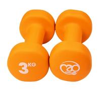 Neoprene Dumbbells 3kg Fitness Mad Orange One Size