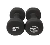 Fitness Mad Neoprene Dumbbells Pair of Dumbbells Home Exercise Studio Use Cast Iron Body with Neoprene Coating Weights 05kg 6kg Multi Coloured