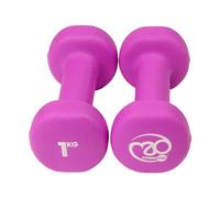 Fitness Mad Neoprene Dumbbells | Pair of Dumbbells | Home Exercise & Studio Use | Cast Iron Body with Neoprene Coating | Weights 0.5kg - 5kg, Multi C
