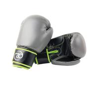 Fitness Mad Premium 12Oz Sparring Gloves In Green And Grey For Ultimate Boxing Comfort
