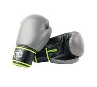 Fitness Mad PVC Sparring Gloves Green/Grey Boxing Gloves 10oz-14oz