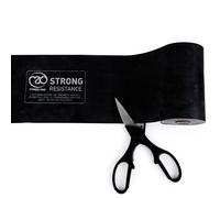 Fitness Mad Unisex's Resistance Band Roll Roll-15m x 15cm, Black, Strong