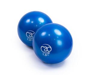 Fitness Mad Soft Weight Pair, Weighted Toning Balls for Pilates, Yoga & Fitness | Sand Filled Smooth Touch PVC | 3 Weights Available, 0.5kg, 1kg, 1.5kg