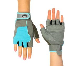 Fitness Mad Womens Cross Training Weight Lifting Gloves (BLUE, MEDIUM)