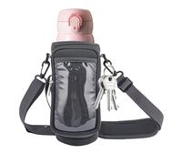 Fitness Magnetic Bag - Magnetic Fitness Bag Made of PU Rubber - Polyester Comes with a Lock Function Side Stretch Pockets for Mobile Phones and Keys Sling Water Bottle Bag One, black, see description