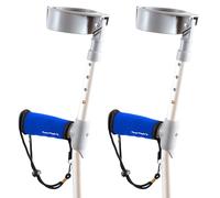 Fitness Magpie Neoprene Crutches Handle Pads - Comfortable Anti Slip Hand Grip with Wrist Strap Technology - Pair of Cushion Crutch Pads for Walking Sticks UK (Blue)