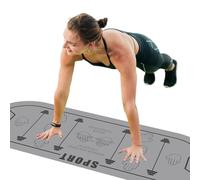 Fitness Mat, Workout Mat | Gym Equipment for Floor Chest Muscle Exercises with Alignment Marks, 15.3 x 39.7 Inch Pilat Training Mat