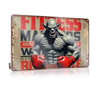 Fitness Monster: The Ultimate Workout Inspiration Backyard Decor Premium - Retro Wall Decor Accessory Vintage Wall Art(30X40CM)