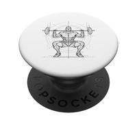 Fitness Motif Art Gym Graphic Men Women Cool PopSockets Adhesive PopGrip