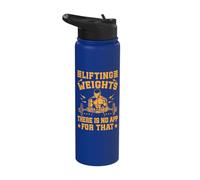 Fitness Motivation Bodybuilder Lifting Weights No App Gym Stainless Steel Insulated Water Bottle