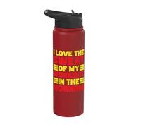 Fitness Motivation Bodybuilder Love The Sweat My Workout Gym Stainless Steel Insulated Water Bottle