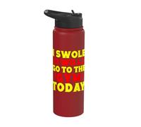Fitness Motivation Bodybuilder Swole Will Go to Gym Stainless Steel Insulated Water Bottle