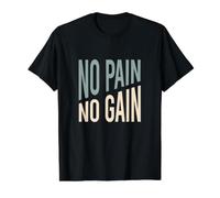 Fitness Motivation No Pain, no gain Work Out Value Graphic T-Shirt, Men, Black, S