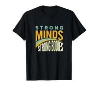 Fitness Motivation Strong Minds, Strong Bodies Value Graphic T-Shirt, Men, Black, XL